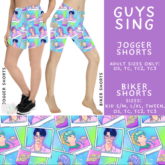 Batch #544 - Cool Characters 16 - Closes 6/17 - ETA mid August - Guys Sing Biker & Jogger Shorts