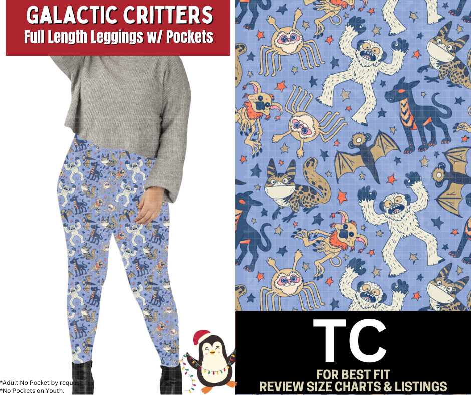 Galactic Critters Full Length Leggings w/ Pockets