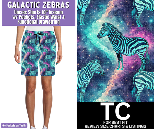 Galactic Zebras Unisex Shorts