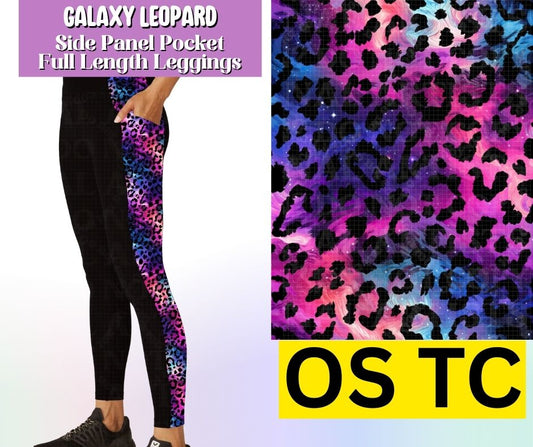 Galaxy Leopard Side Panel Pocket Full Length Leggings