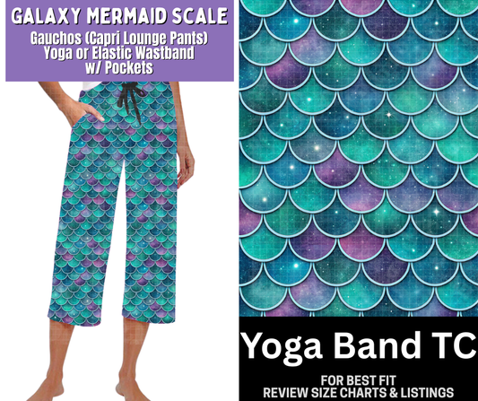Galaxy Mermaid Scale Capri Gauchos
