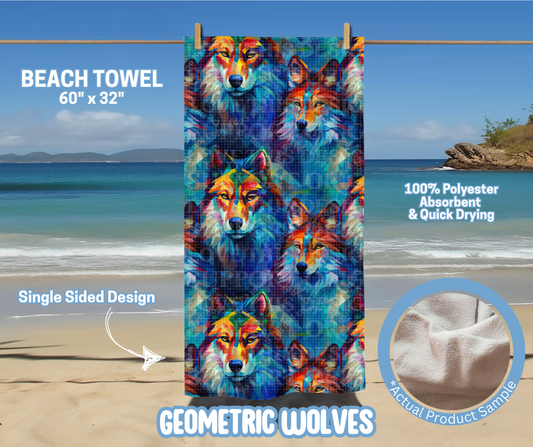 Preorder! Closes 5/15. ETA August. Geometric Wolves Towel