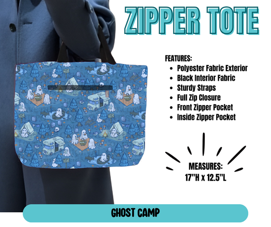 Preorder! Closes 5/21. ETA August. Ghost Camp Zipper Tote