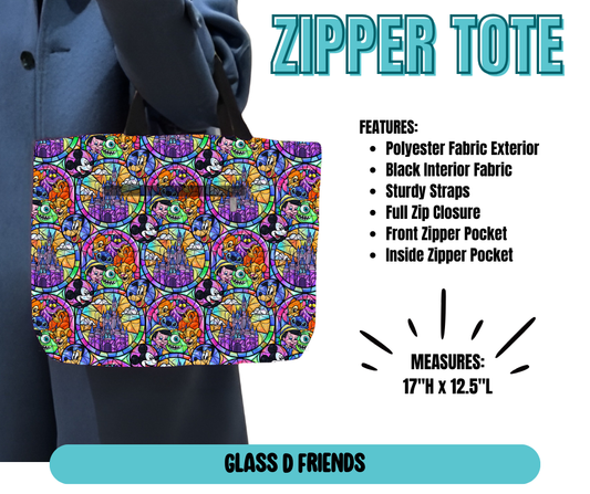 Preorder! Closes 5/21. ETA August. Glass D Friends Zipper Tote