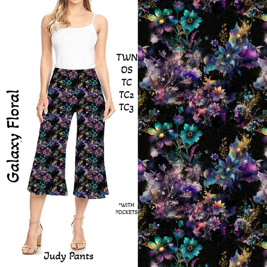 Galaxy Floral Judy Pants with Pockets