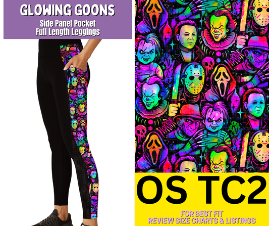 Glowing Goons Side Panel Pocket Full Length Leggings - Alonna's Legging Land