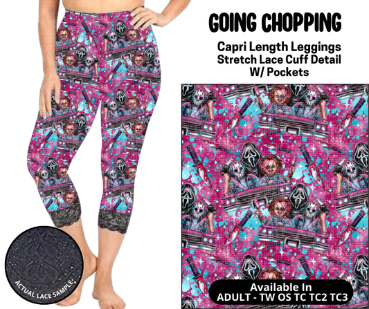 Preorder! Closes 5/12. ETA August. Going Chopping Lace Cuff Capris w/ Pockets