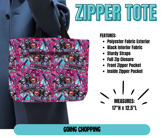 Preorder! Closes 5/21. ETA August. Going Chopping Zipper Tote