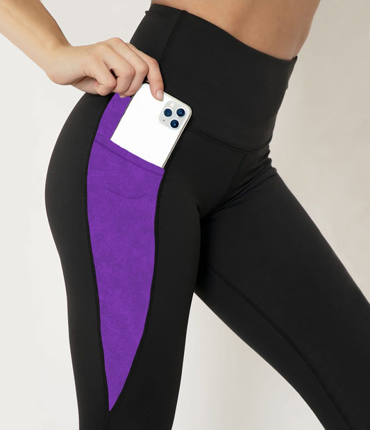 RTS - Grape Crush Leggings with Triangle Sport Pockets