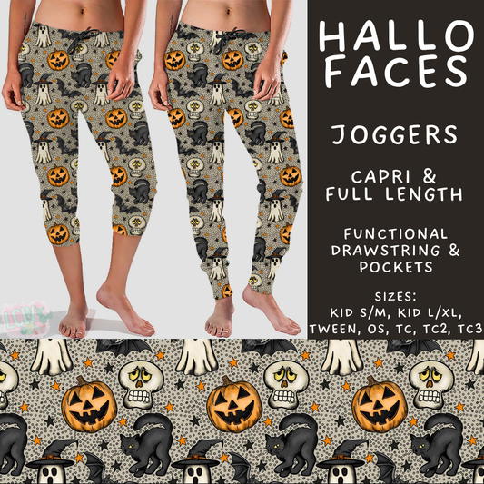 Batch #556 - Halloween 3 - Closes 7/15 - ETA mid Sept - Hallo Faces Full and Capri Length Joggers