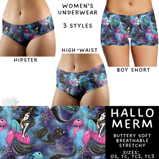 Ready To Ship - Hallo Merm Women's Underwear - Boy Short OS, TC & TC2