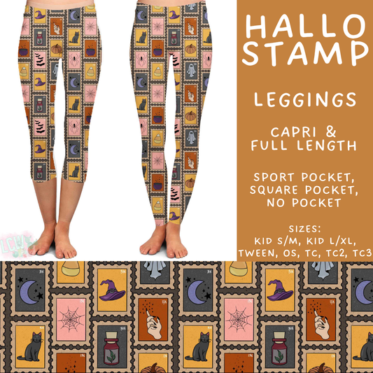 Batch #560 - Halloween 4 - Closes 7/26 - ETA late Sept - Hallo Stamp Full and Capri Length Leggings