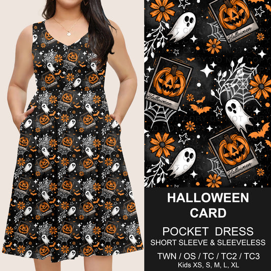 B302 - Preorder Halloween Card Pocket Dress (Closes 7/24. ETA: early Oct)