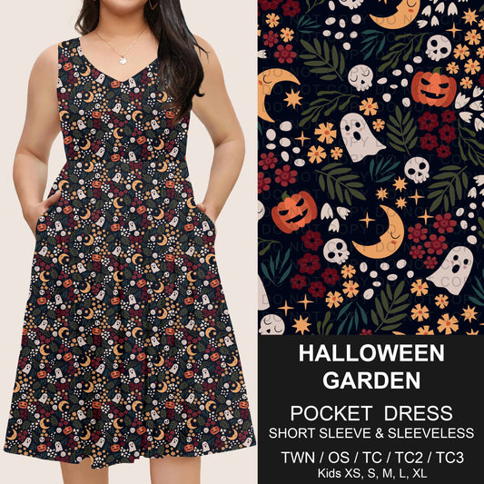 B302 - Preorder Halloween Garden Pocket Dress (Closes 7/24. ETA: early Oct)