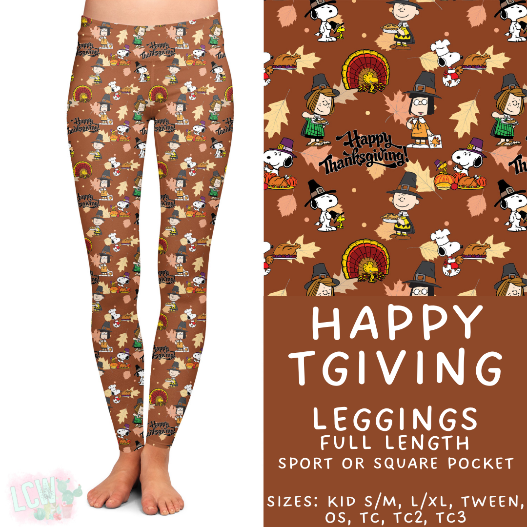 In Production - Batch #409 - Happy TGiving Full Length Leggings - Sport Pocket OS & TC2 - Square Pocket TC