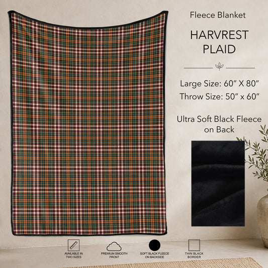 B304 - Pre-Order Harvest Plaid Fleece Blanket (Closes 7/31. ETA: early Oct)