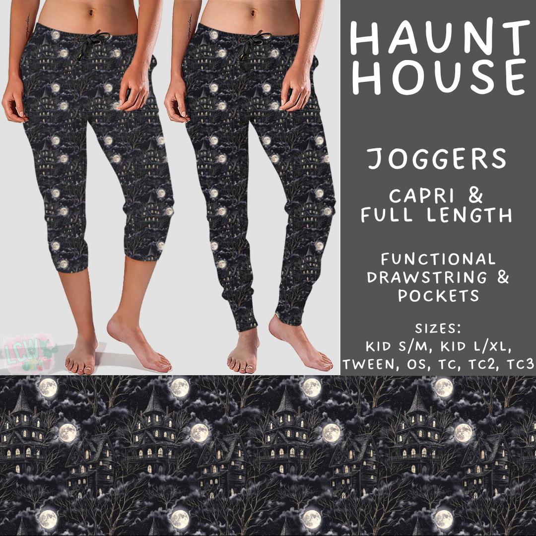 Batch #556 - Halloween 3 - Closes 7/15 - ETA mid Sept - Haunt House Full and Capri Length Joggers