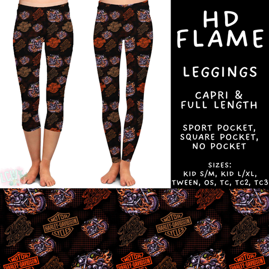 Batch #592 -  Fun Run 27 - Closes 9/30 - ETA late Nov - HD Flame Full and Capri Length Leggings