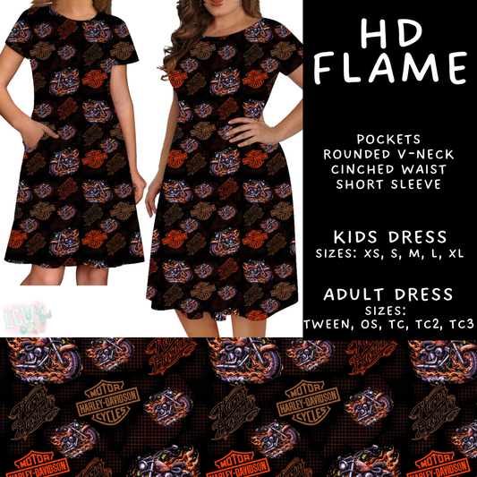 Batch #592 -  Fun Run 27 - Closes 9/30 - ETA late Nov - HD Flame Adult & Kids Dresses