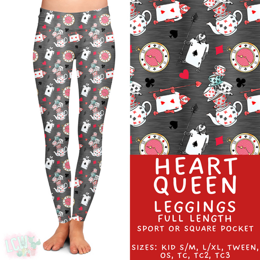 In Production - Batch #419 - Heart Queen Full Length Leggings - Sport Pocket TC & TC2