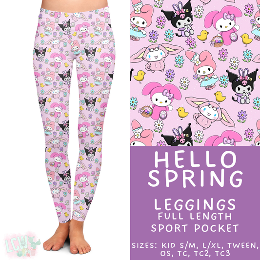 Batch #477 - Magical Character Easter - Closes 1/12 ETA - Early March - Hello Spring Full Length Leggings