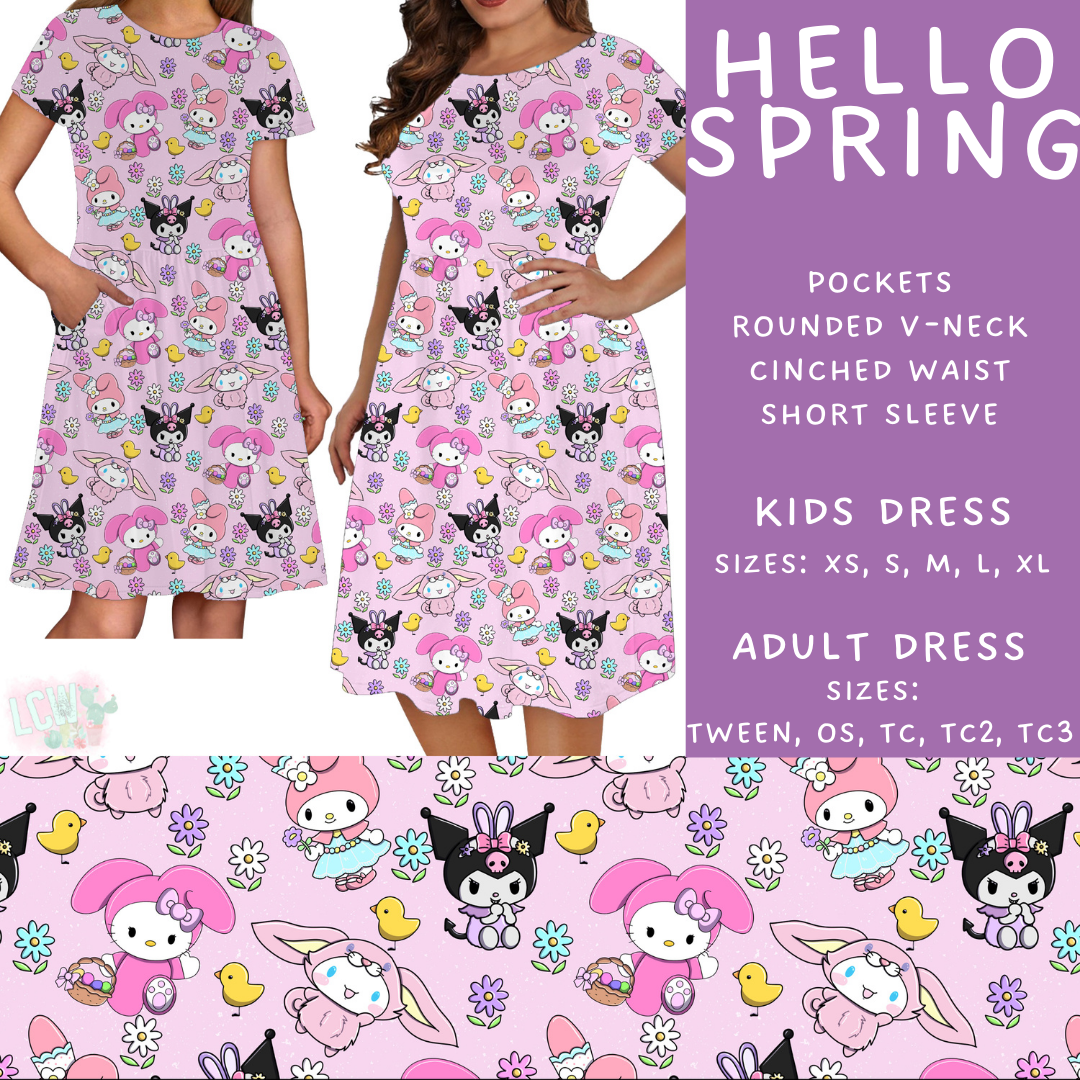Batch #477 - Magical Character Easter - Closes 1/12 ETA - Early March - Hello Spring Adult & Kids Dresses