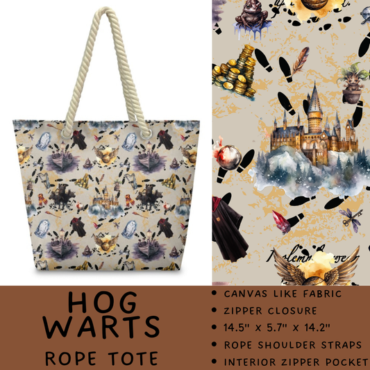 Batch #440 - Magical Character Rope Tote - Closes 10/31 - ETA mid Dec - Hog Warts Rope Tote