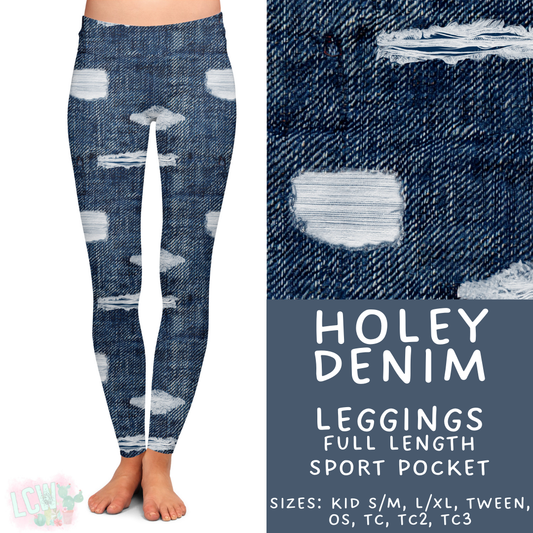 Batch #471 - November Request Run - Closes 1/2 - ETA late Feb - Holey Denim Full Length Leggings