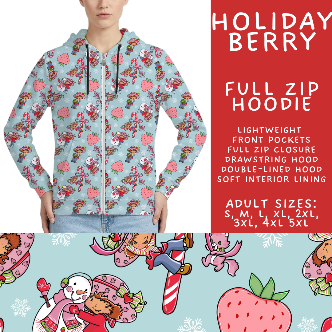 Batch #558 - Magical Character Christmas - Closes 7/20 - ETA mid/late Sept - Holiday Berry Full Zip Hoodie