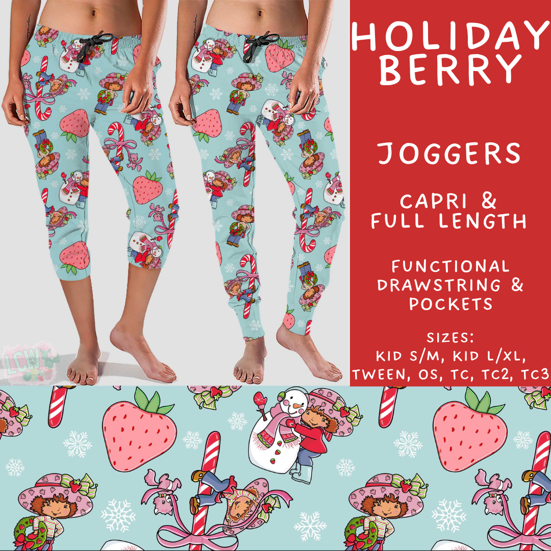 Batch #558 - Magical Character Christmas - Closes 7/20 - ETA mid/late Sept - Holiday Berry Full and Capri Length Joggers