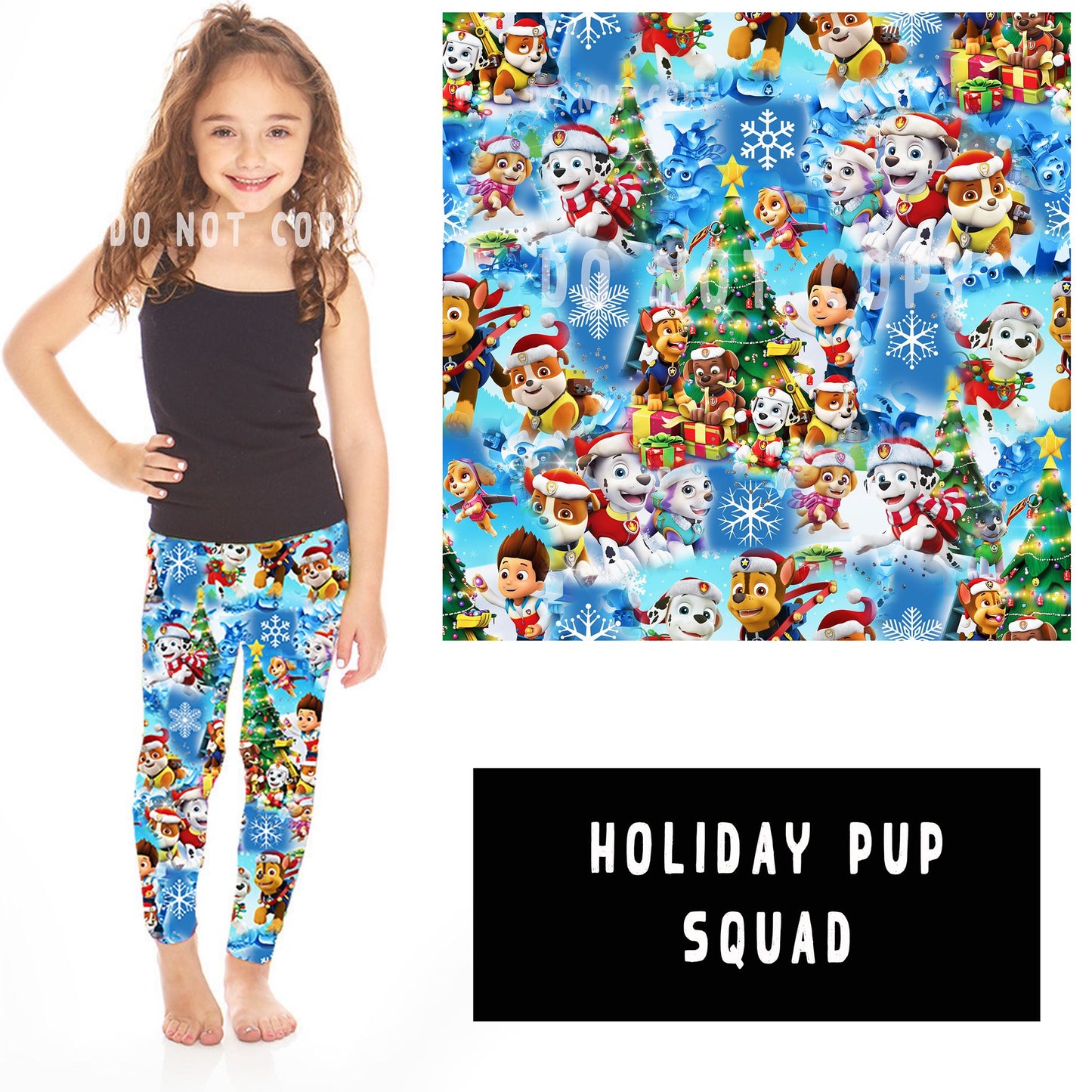 XMAS IN JULY RUN-HOLIDAY PUP SQUAD KIDS LEGGINGS/JOGGERS - Alonna's Legging Land