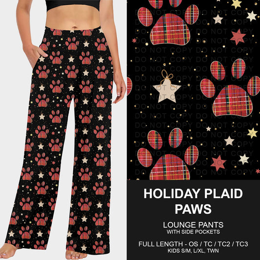 B253 - Preorder Holiday Plaid Paws Lounge Pants (Closes 9/28. ETA late Nov.)