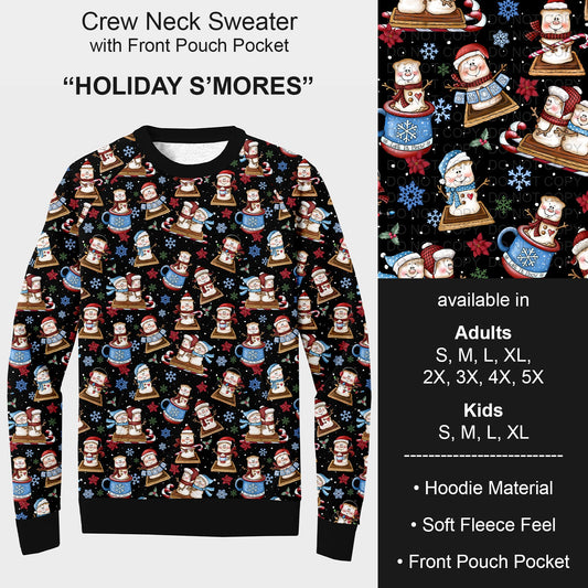 B254 - Preorder Holiday S'mores Sweater w/ Front Pocket (Closes 10/05. ETA early Dec.)