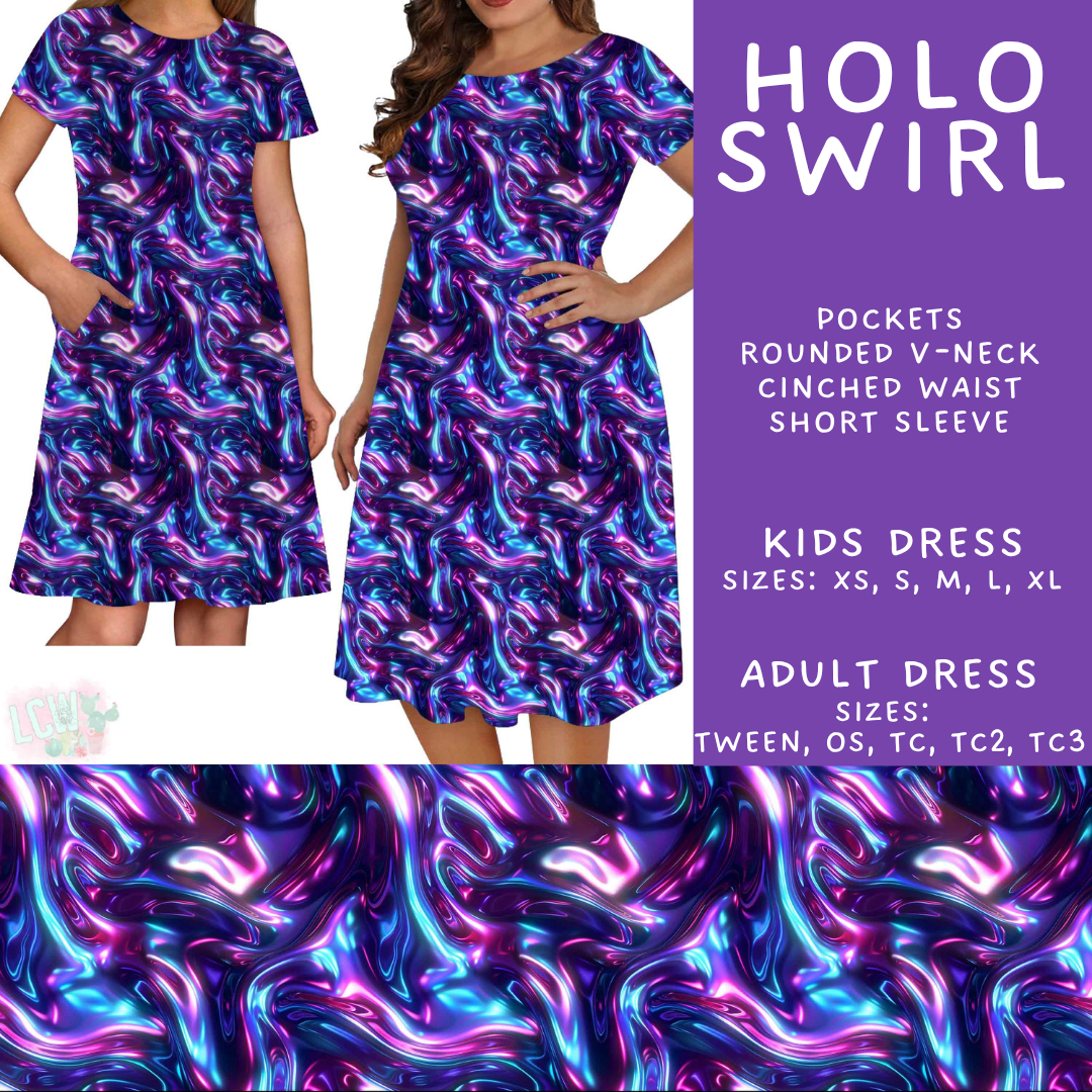 Batch #562 - Fun Run 25 - Closes 7/29 - ETA late Sept - Holo Swirl Adult & Kids Dresses