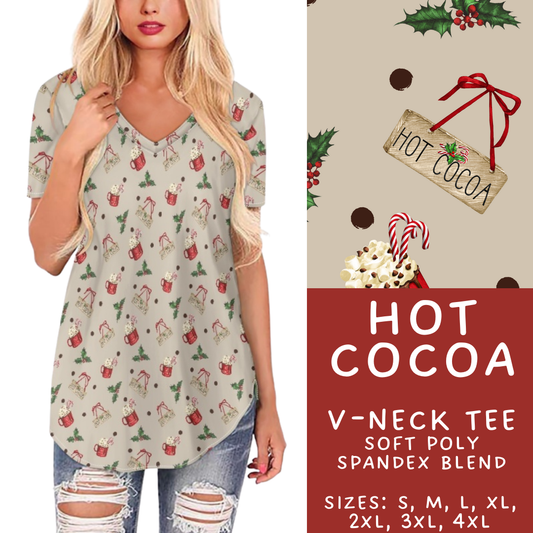 Batch #428 - Christmas Spirit - Closes 10/10 - ETA late Nov - Hot Cocoa V-Neck Tee