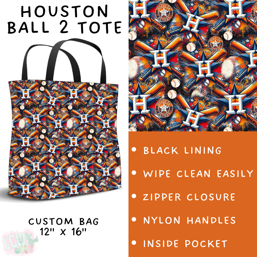 Batch #498 - Strike Out 3 - Closes 3/2 - ETA early May - Houston Ball 2 Tote - Alonna's Legging Land