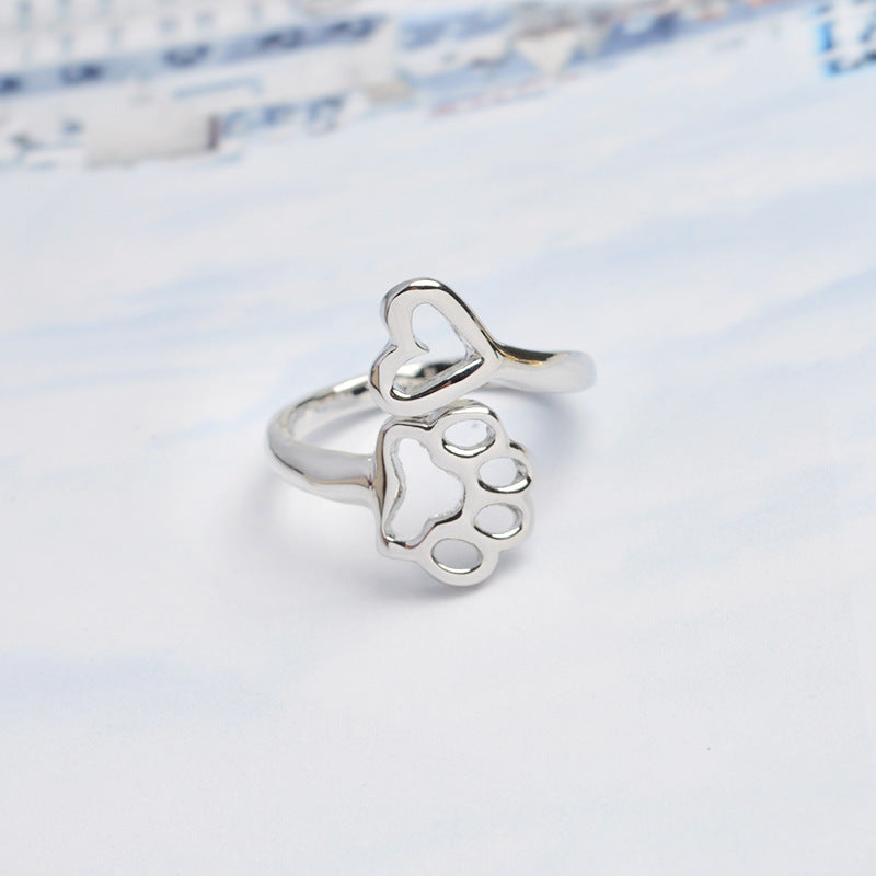 PAW HEART RING (ADJUSTABLE) - Alonna's Legging Land