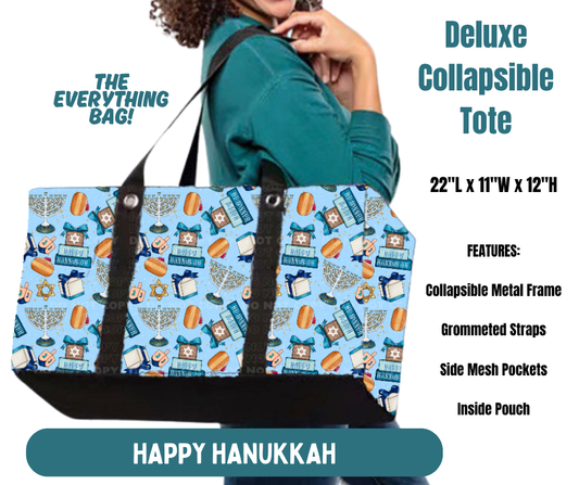 Preorder! Closes 8/13. ETA Nov. Happy Hanukkah Collapsible Tote