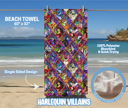 Preorder! Closes 5/15. ETA August. Harlequin Villains Towel