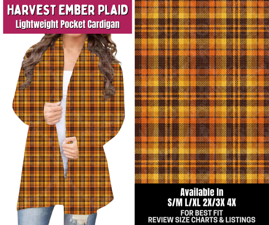 Preorder! Closes 8/6. ETA Nov. Harvest Ember Plaid Pocket Cardigan