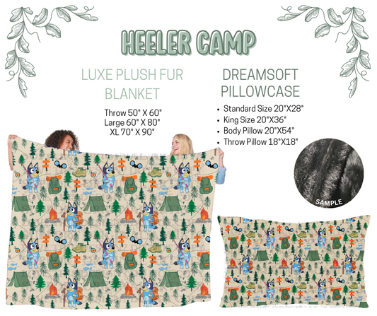 Preorder! Closes 10/9. ETA Dec. Heeler Camp Luxe Plush Fur Blanket and/or DreamSoft Pillowcase