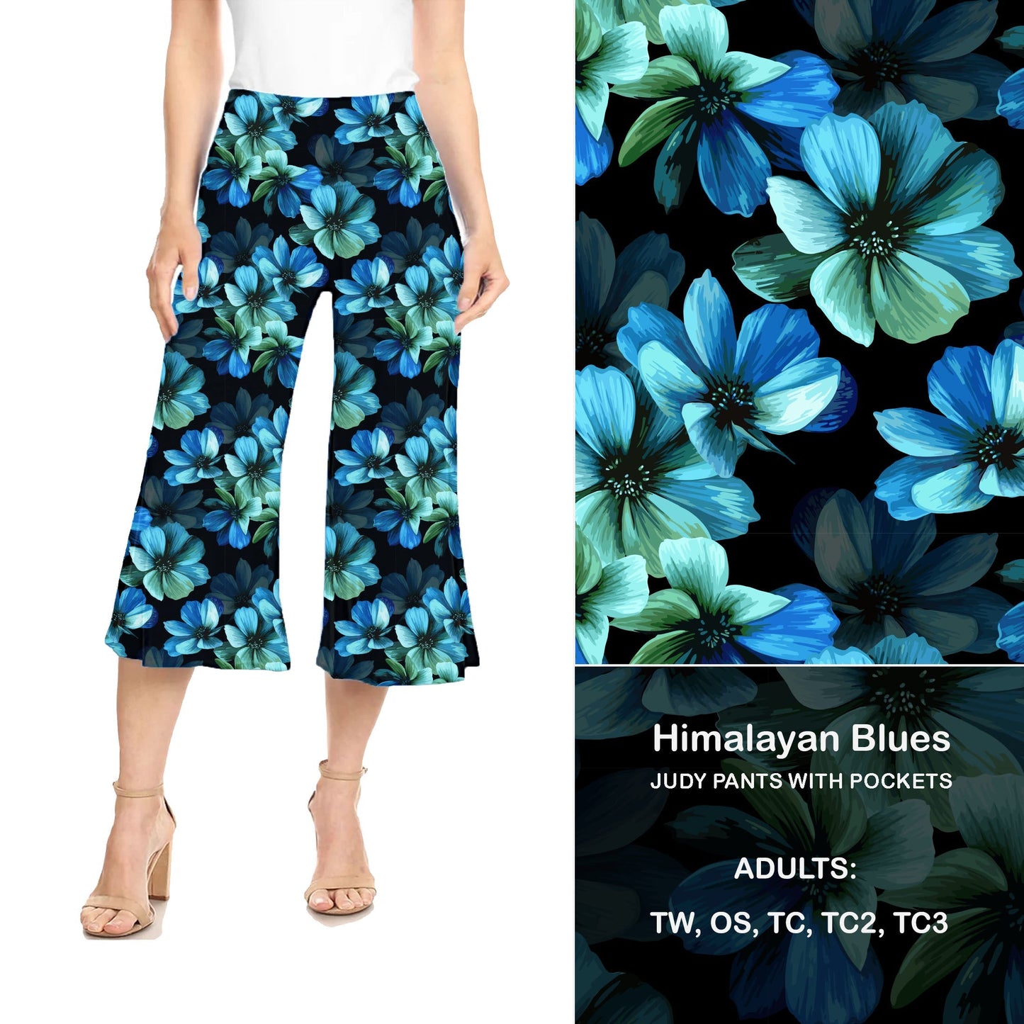 Himalayan Blues Judy Hybrid Pants with Pockets - Alonna's Legging Land