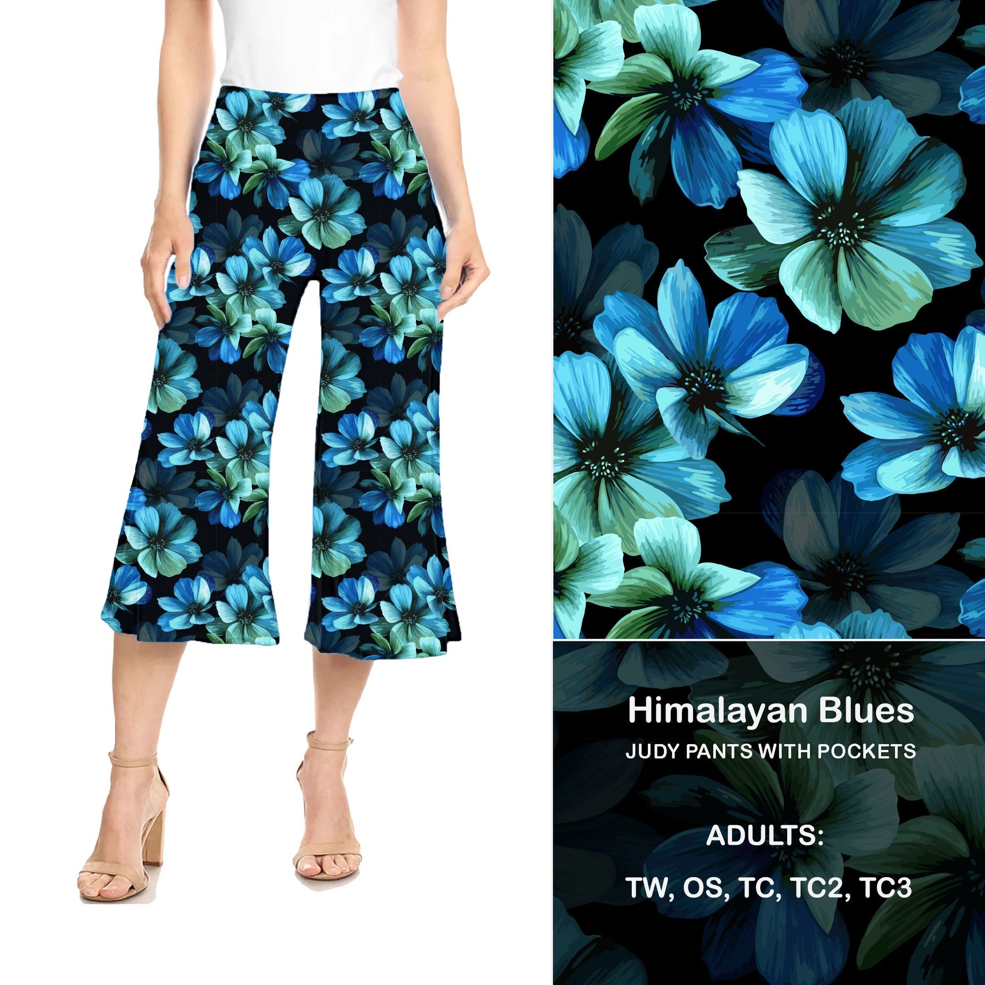 Himalayan Blues Judy Hybrid Pants with Pockets - Alonna's Legging Land