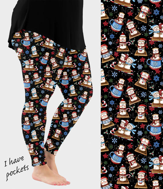 RTS - Holiday S'mores Leggings w/ Pockets