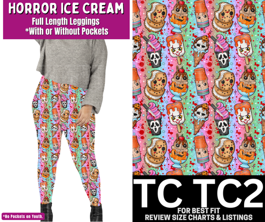 Horror Ice Cream Full Length Leggings w/ Pockets