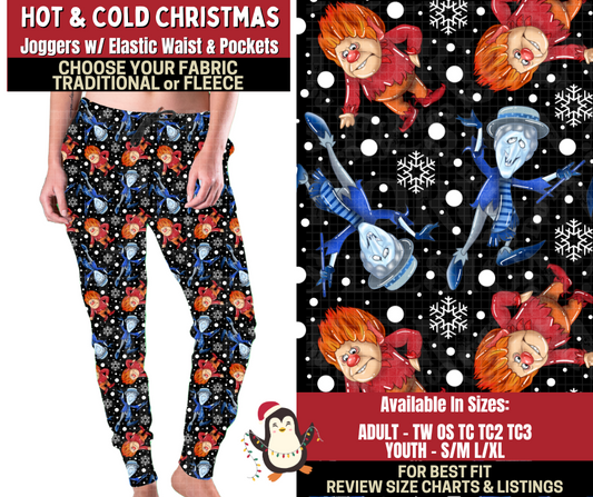 Preorder! Closes 9/4. ETA Dec. Hot & Cold Christmas Joggers Choose Fleece or Traditional