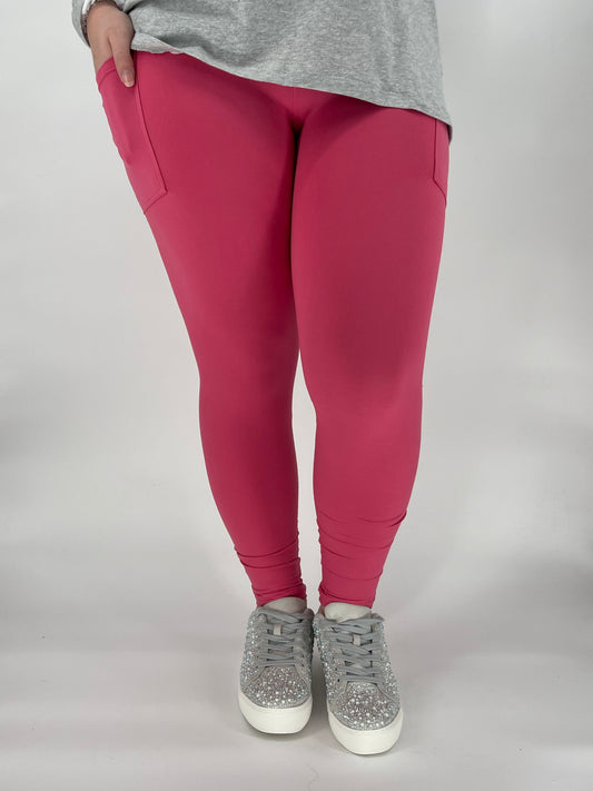 Hot Pink Leggings w/ Pockets