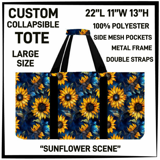 CT16 - Sunflower Scene Collapsible Tote - Preorder Closing 1/13 ETA: Mid March