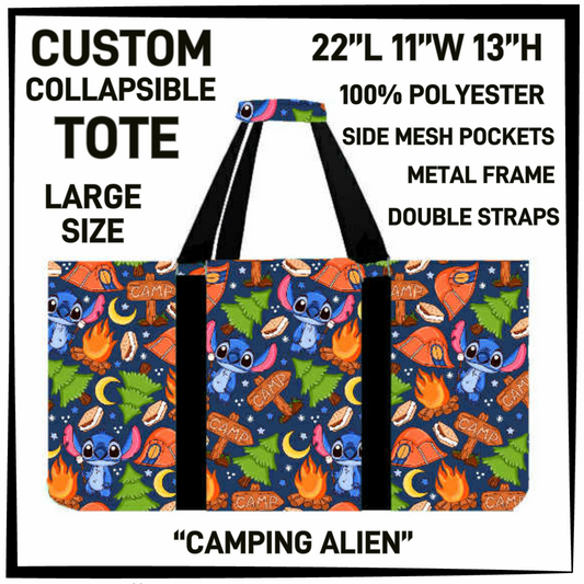 CT16 - Camping Alien Collapsible Tote - Preorder Closing 1/13 ETA: Mid March