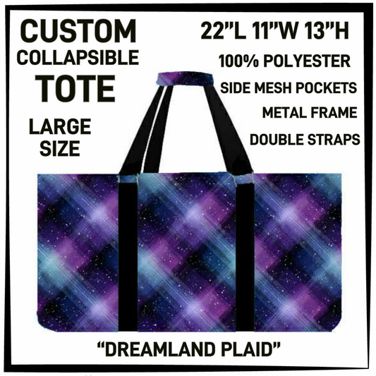 CT16 - Dreamland Plaid Collapsible Tote - Preorder Closing 1/13 ETA: Mid March
